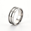 201 Stainless Steel Ring Core Blank for Inlay Jewelry Making RJEW-ZX002-05-10-2
