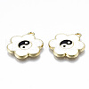 Rack Plating Alloy Enamel Pendants ENAM-T014-01A-RS-3