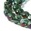 Electroplate Transparent Glass Beads Strands EGLA-Z001-02D-3