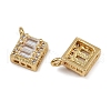 Brass Micro Pave Cubic Zirconia Pendants KK-A257-12A-G-2