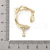 Brass Micro Pave Clear Cubic Zirconia Bead Frame KK-K371-49G-4