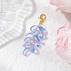 Teardrop Glass Pendant Decorations HJEW-JM03256-03-4