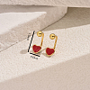 Stainless Steel Shell Heart Stud Earrings MS8339-3-2