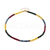 Dyed Natural Malaysia Jade Beaded Necklaces NJEW-JN03236-1