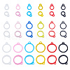 CRASPIRE 36Pcs 18 Style Silicone Pendant SIL-CP0001-10-1