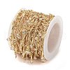 Handmade Brass Curved Bar Link Chains KK-F871-61G-3
