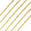 Brass Coated Iron Flat Cable Chains CH-TAC0007-02G-3
