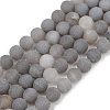 Natural Druzy Agate Beads Strands G-NH0024-A02-8mm-2