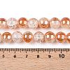 Electroplated Crackle Glass Beads Strands EGLA-N014-10mm-01-4
