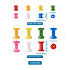 Dyed Wooden Empty Spools for Wire WOOD-TA0001-53-8