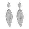 Leaf Iron Dangle Stud Earrings FS-WGD23F3-02-1