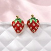 Brass Micro Pave Cubic Zirconia Stud Earrings EJEW-D322-05G-01-1