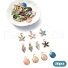 30Pcs 15 Styles Alloy Enamel Pendants ENAM-YW0003-88-1