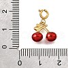 Cherry 304 Stainless Steel Enamel Pendant Decorations STAS-H202-47G-3