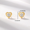 Valentine's Day S925 Sterling Silver Heart Stud Earrings ZD6067-1-3