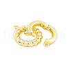 Rack Plating Brass Fold Over Clasps KK-P269-17G-2