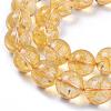 Natural Citrine Beads Strands G-E326-14mm-01-3