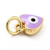 Rack Plating Brass Enamel Charms KK-G387-07G-01-3