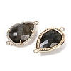 Natural Labradorite Faceted Teardrop Links G-B126-03G-04-2