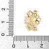 Brass Pave Clear Cubic Zirconia Stud Earring Findings KK-D369-09G-3