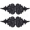 Flower Pattern Glass Bead Beading Appliques DIY-WH0297-44B-1