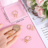 Beebeecraft 4Pcs Brass Adjustable Ring Findings KK-BBC0014-80G-3