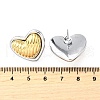 304 Stainless Steel Stud Earrings EJEW-D308-04B-PG-3
