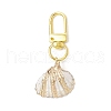 5Pcs Electroplate Shell Pendant Decorations HJEW-JM03084-4