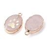 Natural Rose Quartz Oval Pendants G-C102-07G-02-2