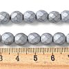 Electroplated Synthetic Non-magnetic Hematite Beads Strands G-S382-01D-2