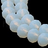 Imitation Jade Solid Color Glass Beads Strands EGLA-A034-J4mm-MD06-5