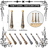 Gorgecraft 14Pcs 7 Colors Alloy Cord Ends FIND-GF0007-11-2