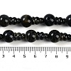 Natural Yellow Tiger Eye & Dyed Blue Tiger Eye(Dyed & Heated) 3-Hole Guru Beads Strands G-H064-E05-01B-5