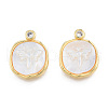 Natural Freshwater Shell Pendants KK-N233-430-3