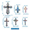 12Pcs 6 Styles Plated Alloy Pendants FIND-TA0001-44-17