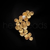 Flower Alloy Brooch for Backpack Clothes PW-WG99185-01-3