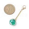 Round Transparent Glass Bottle Pendant Decorations HJEW-JM02388-3