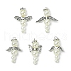 ABS Plastic Imitation Pearl Beads with Brass Rhinestone Spacer Beads and Tibetan Style Alloy Beads and Tibetan Style Alloy Beads PALLOY-JF03280-02-1