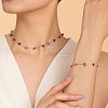 Colorful Natural Gemstone Chips Bracelets & Necklaces Set for Women RV1069-2