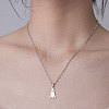 201 Stainless Steel Rocket Pendant Necklace NJEW-OY001-10-2