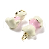 Brass Enamel Pendants KK-U060-29G-2