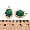 304 Stainless Steel Pave Natural Green Spot Jasper Pendants STAS-T064-61A-3
