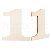 Number 1 Shape Unfinished Wood Slices DIY-GA0001-14-1