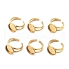 Ion Plating(IP) 304 Stainless Steel Cuff Ring Settings STAS-E202-02C-G-1