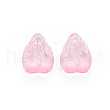 Transparent Spray Painted Glass Charms GLAA-S190-020A-05-2