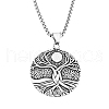 Viking Stainless Steel Box Chain Tree of Life Pendant Necklaces for Men PW-WGA998B-01-4
