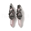 Natural Rose Quartz Pointed Big Pendants G-D069-01J-AS-1