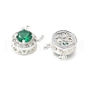 Brass Micro Pave Cubic Zirconia Beads KK-G531-01S-01-2