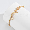 Heartbeat Paw Print Alloy & Synthetic Turquoise Link Anklets for Women WGE7D9E-02-3