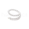 2Pcs 2 Colors Electroplate Non-magnetic Synthetic Hematite Bead Cuff Rings RJEW-JR00904-02-4